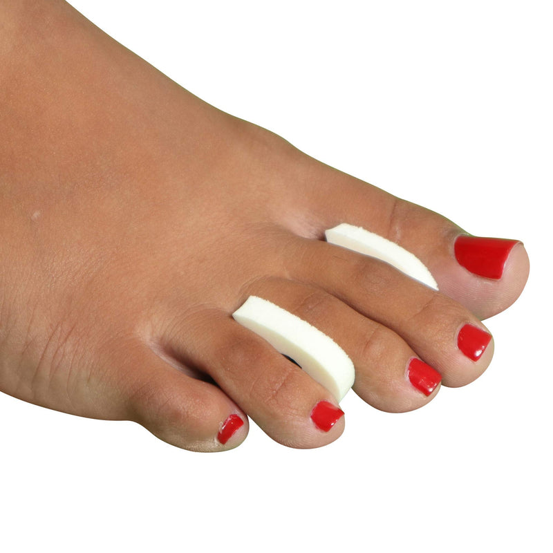 [Australia] - Premium Foam Toe Separators - Toe Spacers for Corn, Bilster, and Hammer Toe Relief - 1/4 Inch - Bulk Pack of 100 Toe Pads 100 Count (Pack of 1) 