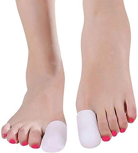 [Australia] - Dr.Pedi 5 Pair Big Toe Gel Toe Caps Pads reathable Silicone Gel Big Toe Sleeves for Ingrown Toenail Big Toe Sleeve 