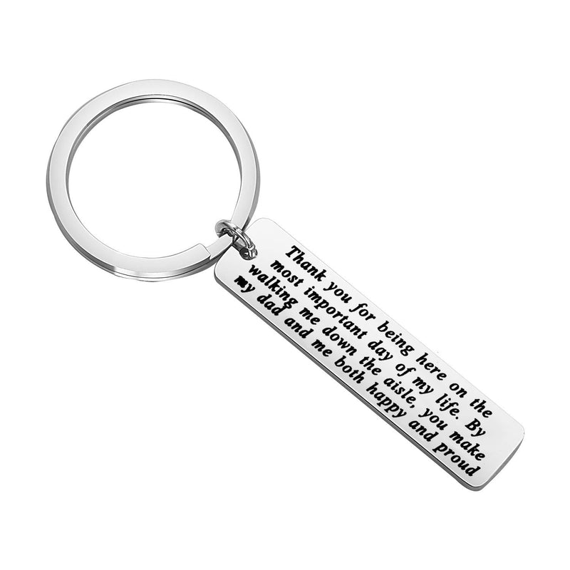 [Australia] - LQRI Uncle of The Bride Keychain Uncle Wedding Gift Thank You for Being Here On Most Important Day of My Life Wedding Family Reunion Gift for Best Uncle Ever sliver 