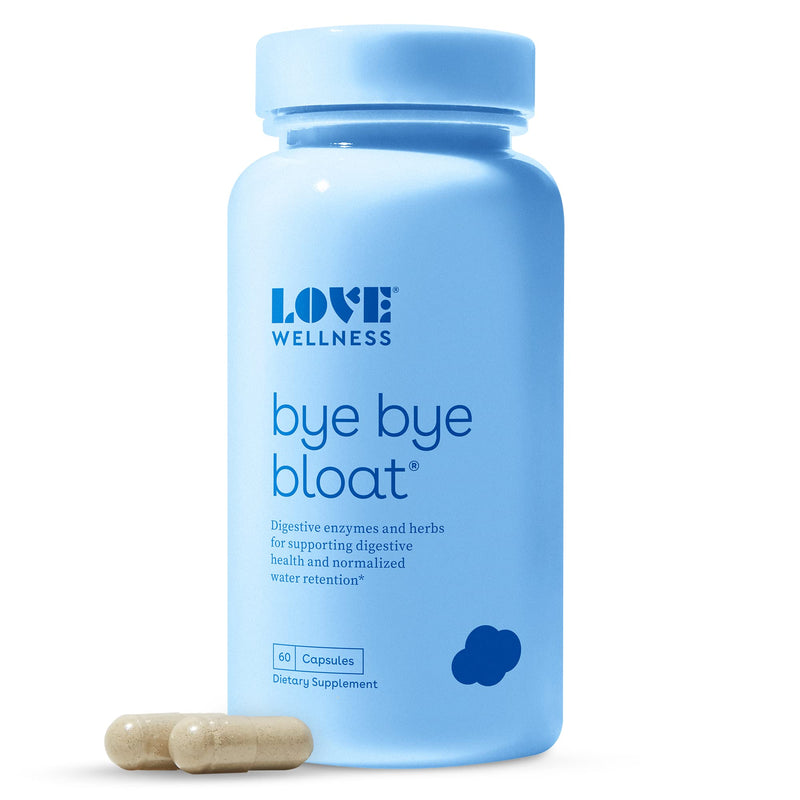[Australia] - Love Wellness Bye Bye Bloat, Digestive Enzymes Supplement - 60 Capsules - Bloating & Gas Relief - Helps Reduce Water Retention & Overall Digestive Health - Safe & Effective With Fenugreek, & Dandelion 