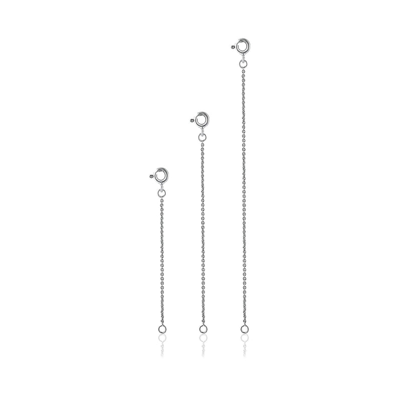 [Australia] - Sea of Ice 3 Pieces Set Sterling Silver Necklace Bracelet Anklet Chain Extenders for Necklace, 2" 3" and 4" 