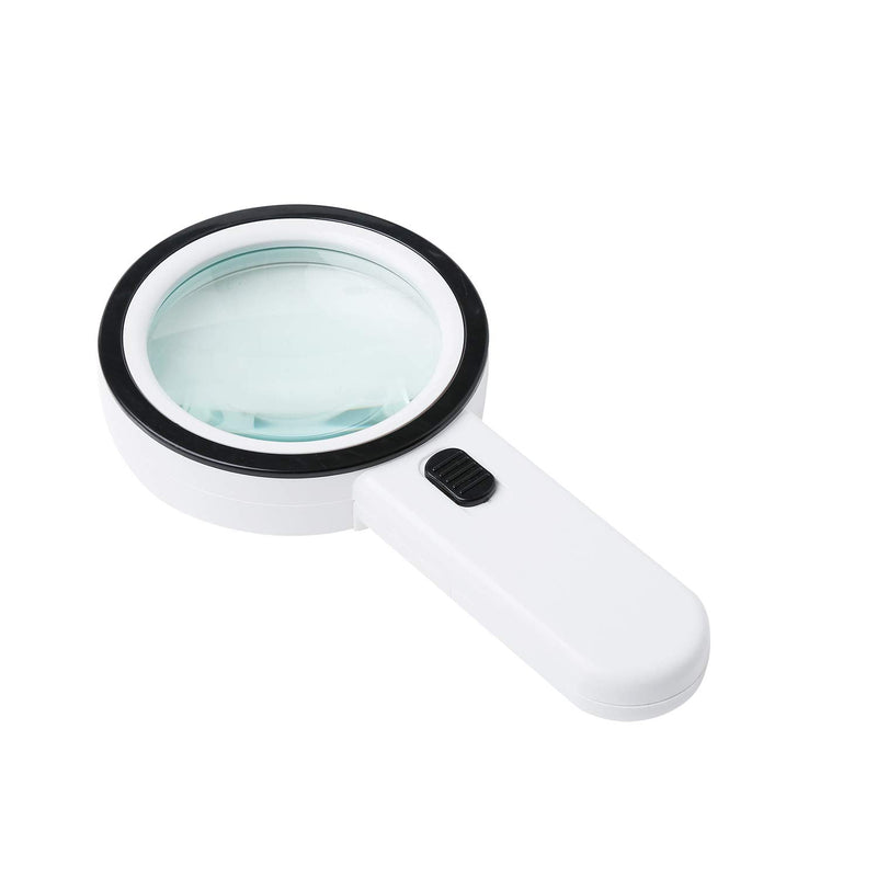 [Australia] - Optical Magnifier with 12 LEDs 30X Magnification Effect Double Optical Glass Lens Best Gifts for Seniors, Parent, Grandparent- Multifunctional Magnifier for Reading Newspaper, Crafts, Coins, Maps 