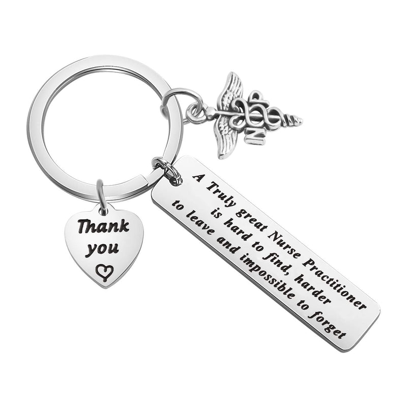 [Australia] - ENSIANTH Nurse Practitioner Gift NP Keychain A Truly Great Nurse Practitioner is Hard to Find and Impossible to Forget Keychain Nurse Appreciation Gifts 