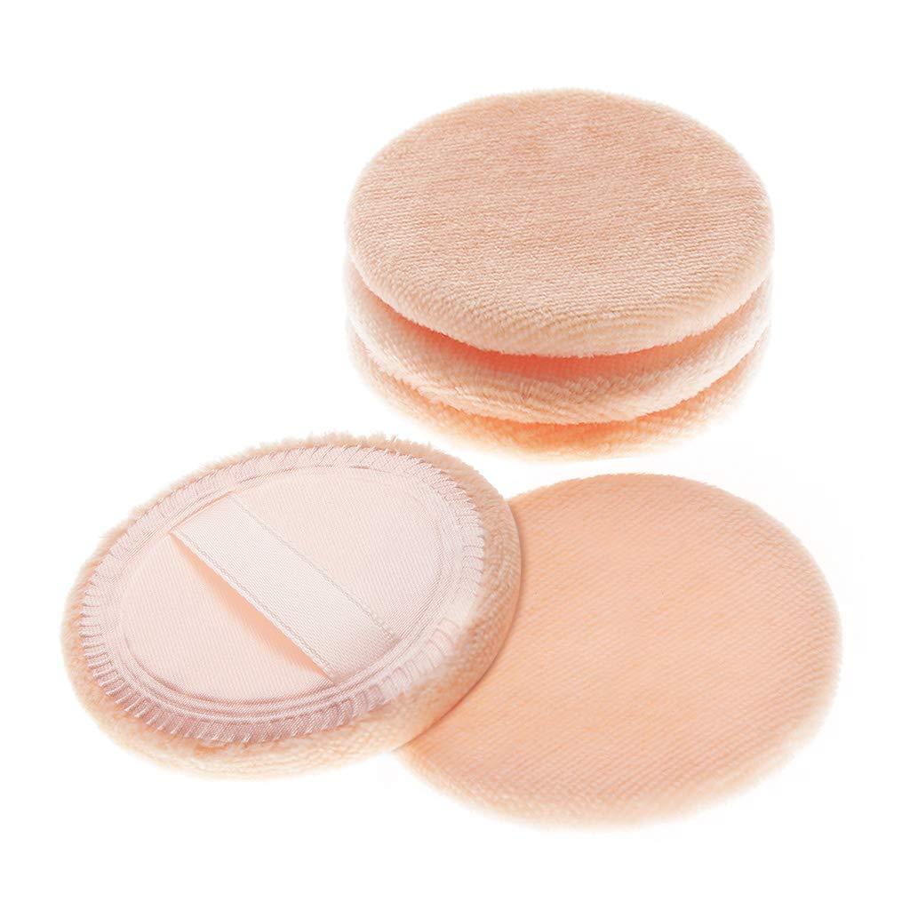 [Australia] - 5x Powder Puff, Applicator Cotton Round Makeup Powder Sponge, Air Cushion Puff with Ribbon, Face Powder Puffs for Loose and Foundation,3.15 inch (Orange) Orange 