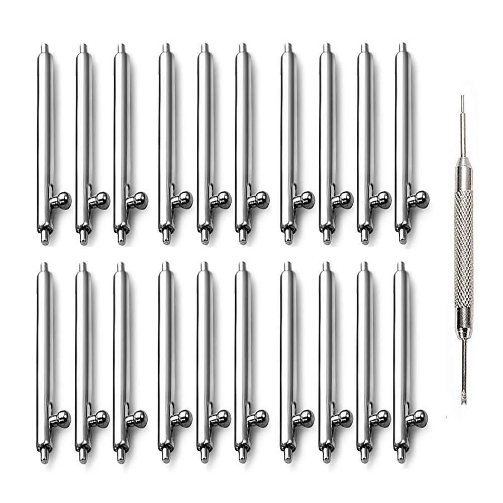 [Australia] - AOKELILY Quick Release Spring Bars Pins-20PCS Stainless Steel Watch Strap Watch Repair Spring Bar Tool 12mm 