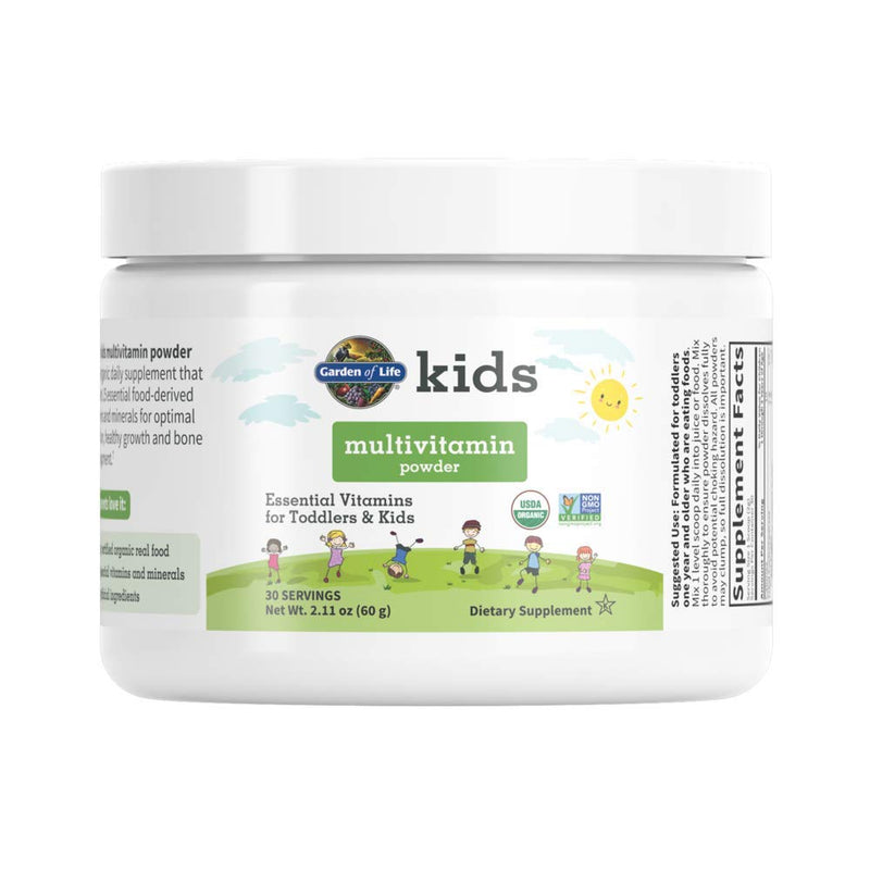 [Australia] - Garden of Life Kids Daily Multivitamin Powder for Toddlers & Kids, Organic, Non-GMO & Gluten Free, 15 Essential Vitamins, Minerals for Healthy Growth, 2.11 Oz 