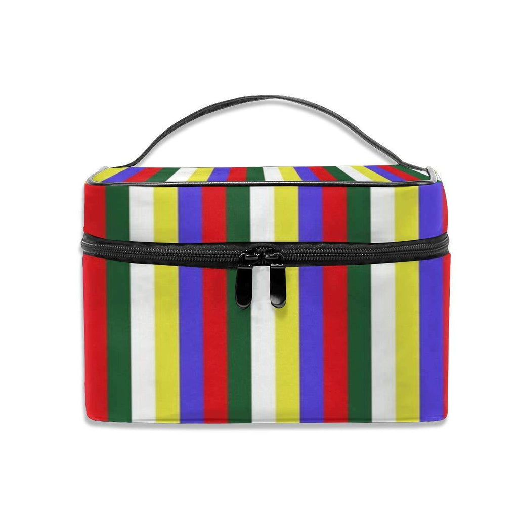 [Australia] - Mini Stripe Order Eastern Star Women Travel Cosmetic Bag Portable Makeup Train Case Toiletry Bag Beauty Organizer 