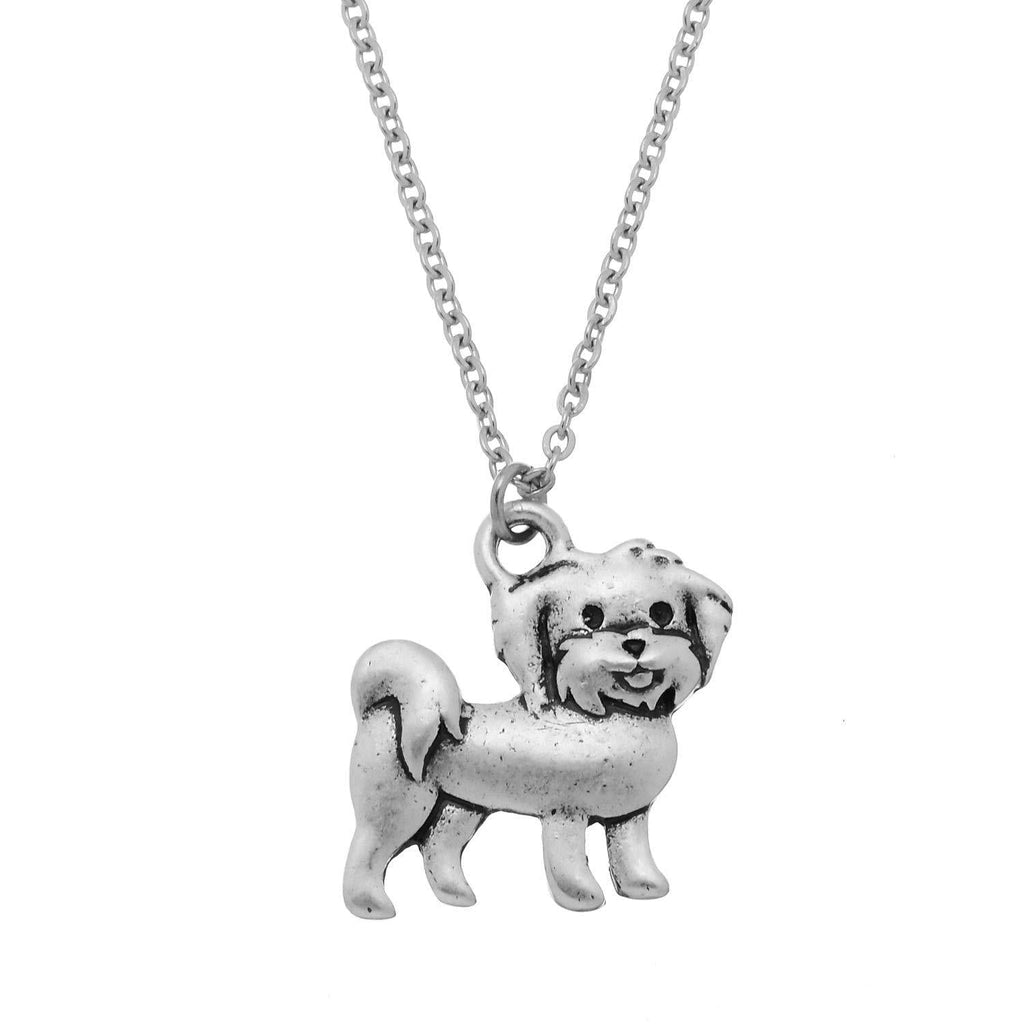 [Australia] - PammyJ Dog Jewelry - Puppy Necklace For Girls and Women, 17.5 inches Maltese 