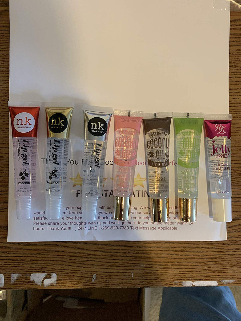 [Australia] - 7 PACK LIP GLOSS 3 BROADWAY 3 NICKA K 1 RUBY KISSES 