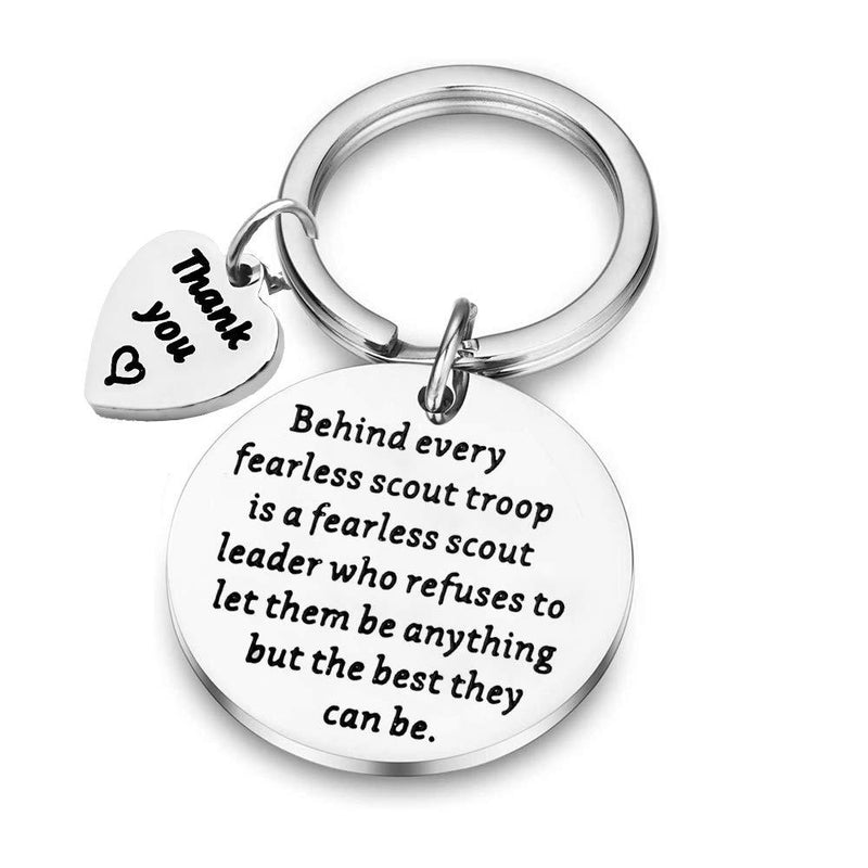 [Australia] - BAUNA Scout Leader Gifts Scout Leader Appreciation Behind Every Fearless Scout Troop is a Fearless Scout Leader Keychain Scout Leader Master Thank You Gifts 