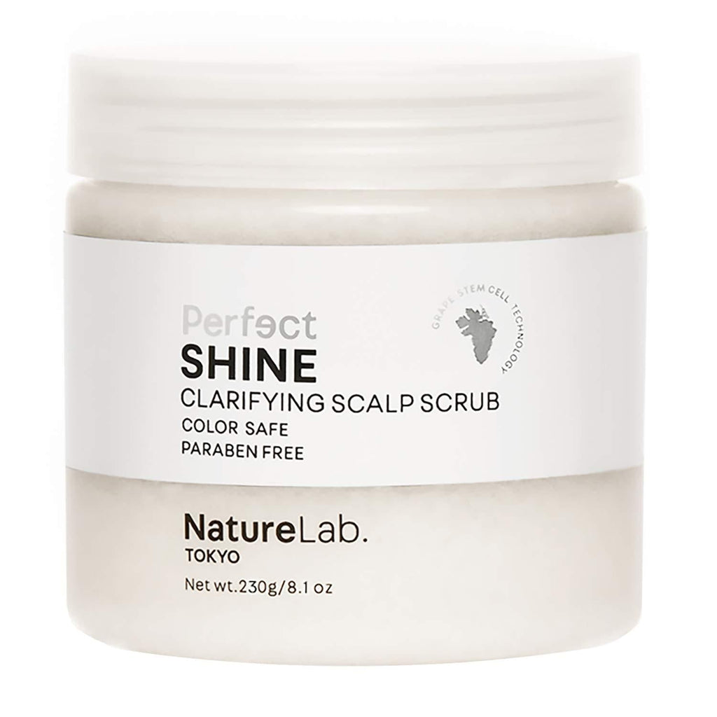 [Australia] - NatureLab Perfect Shine Scalp Scrub - Dry Scalp Treatment + Scalp Moisturizer - Gentle Scalp Exfoliator Helps Hair Shine with Grape Stem Cells, Pearl + Hyaluronic Acid - Paraben-Free (8.1 oz/230g) 