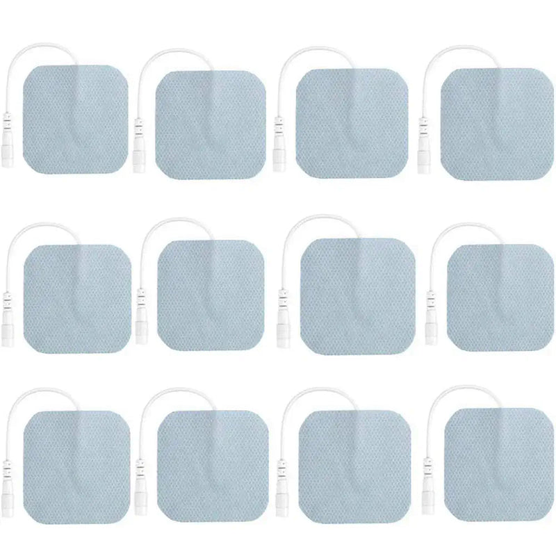 [Australia] - TENS Unit Pads 12 Pack Wired Self-Adhesive Electrodes Premium Replacement Pads for TENS Units - 2x2 Inches (2x2-12 Pack) 2x2 - 12 Pack 