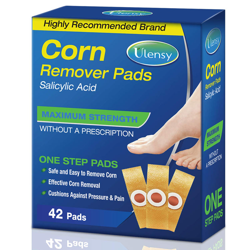 [Australia] - Corn Remover, 42 Corn Remover Pads, High Efficacy Corn Treatment Pads, Toe and Callus Corn Removal, Corn Remover Pads for Foot Corn Removal, 42 Pads 42 Count (Pack of 1) 
