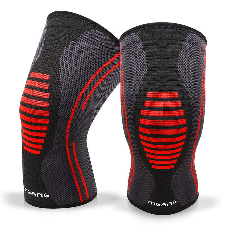 [Australia] - MGANG® Knee Brace, Premium Knee Compression Sleeves Support for Sports, Running, Basketball, Hiking, Workout, Arthritis, ACL, Injury Recovery, Joint Pain Relief, Meniscus Tear, 1 Pair Unisex, Black XXL 2X-Large (1 Pair) 