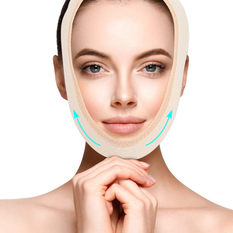 [Australia] - V Line Mask, Face Slimming Double Chin Strap, Face Lift Band, Weight Loss Belts, Skin Care Chin Lifting Firming Wrap 