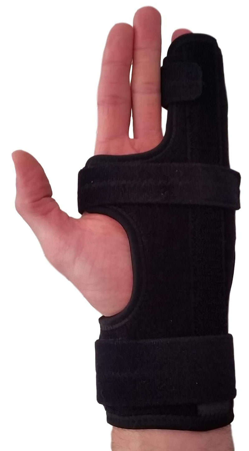 [Australia] - Metacarpal Finger Splint Hand Brace – Pinky Finger Splint For Boxer Fractures, Broken Ring, Little Finger Cast, Trigger Finger Immobilizer Straightener, Ulnar Gutter Splint Support Left - Small/Med Small/Medium (Pack of 1) 