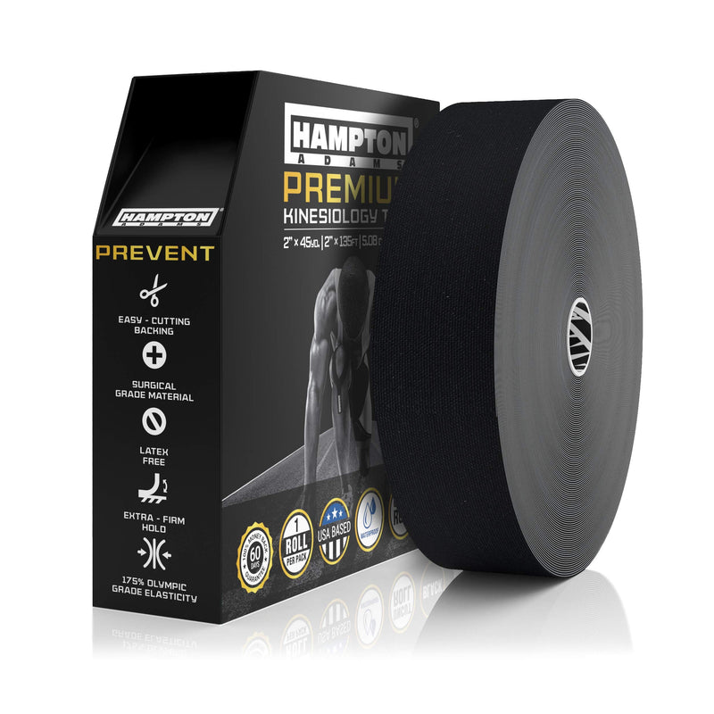 [Australia] - (135 Feet) Bulk Kinesiology Tape Waterproof Roll Sports Therapy Support for Knee, Muscle, Wrist, Shoulder, Back/Original Uncut Premium Therapeutic Elastic & Hypoallergenic Cotton - (Black) 