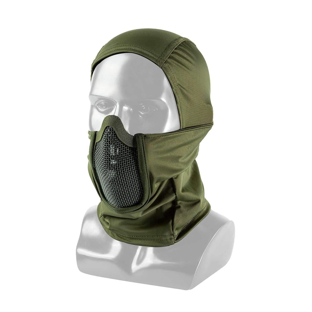 [Australia] - OneTigris Balaclava Mesh Mask Ninja Style with Full Face Protection Green Od 