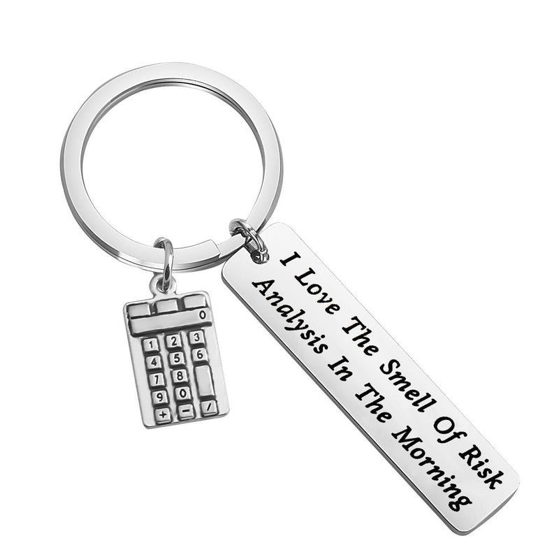 [Australia] - MAOFAED Actuary Gift Accountant Gift Statistician Gift Consultants Gift Insurance Agent Gift I Love The Smell of Risk Analysis in The Morning Actuary Keychain 
