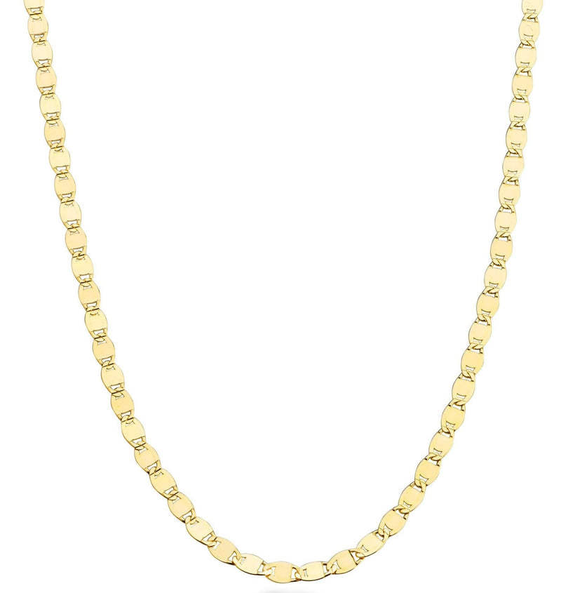 [Australia] - Miabella 18K Gold Over 925 Sterling Silver Italian Sparkle Mirror Link Chain Necklace for Women Teen Girls, 13"+2", 16", 18", 20", 22", 24”, 26" & 30" Inch 20 inch 