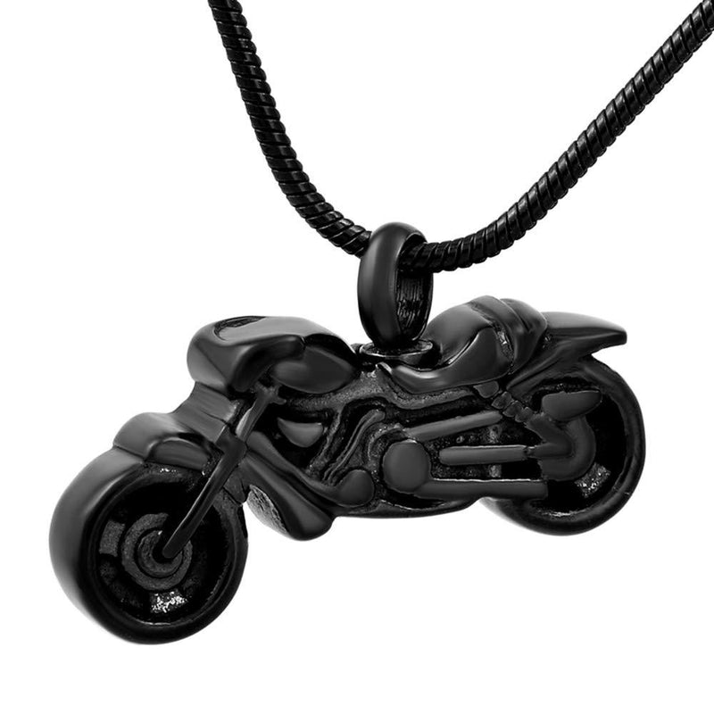 [Australia] - zeqingjw Motorcycle Cremation Jewelry Memorial Urn Necklace for Ashes Holder Funeral Keepsake Jewelry for Loved Ones Black 