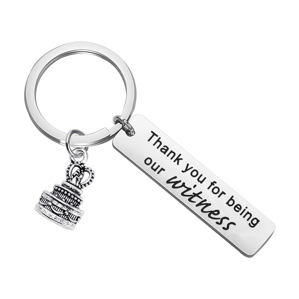 [Australia] - MYOSPARK Wedding Witness Keychain Thank You For Being Our Witness Thank You Gift For Wedding Guest From Bride And Groom 