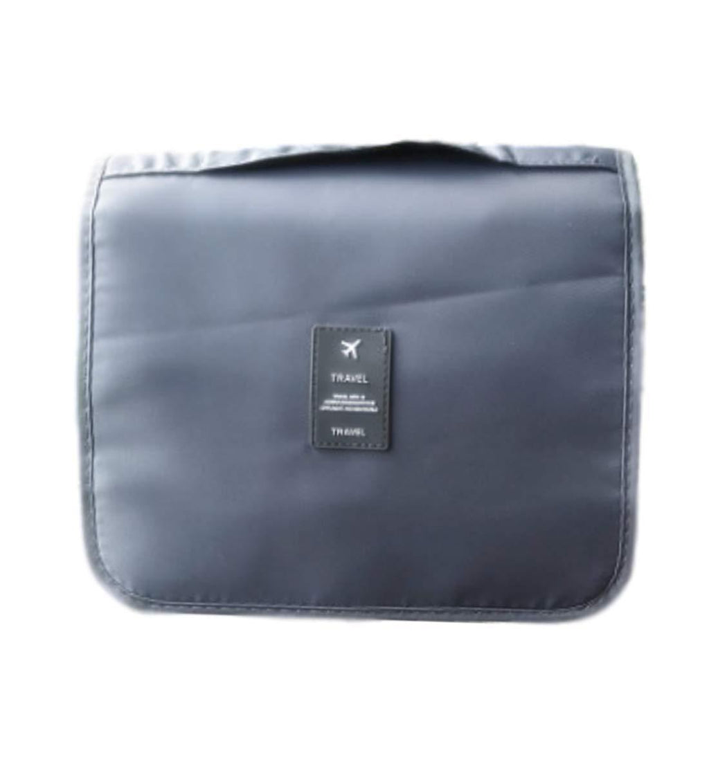 [Australia] - Portable Travel Large Capacity Storage Bag Mens and Womens Hook Cosmetic Bag (Gray) Gray 