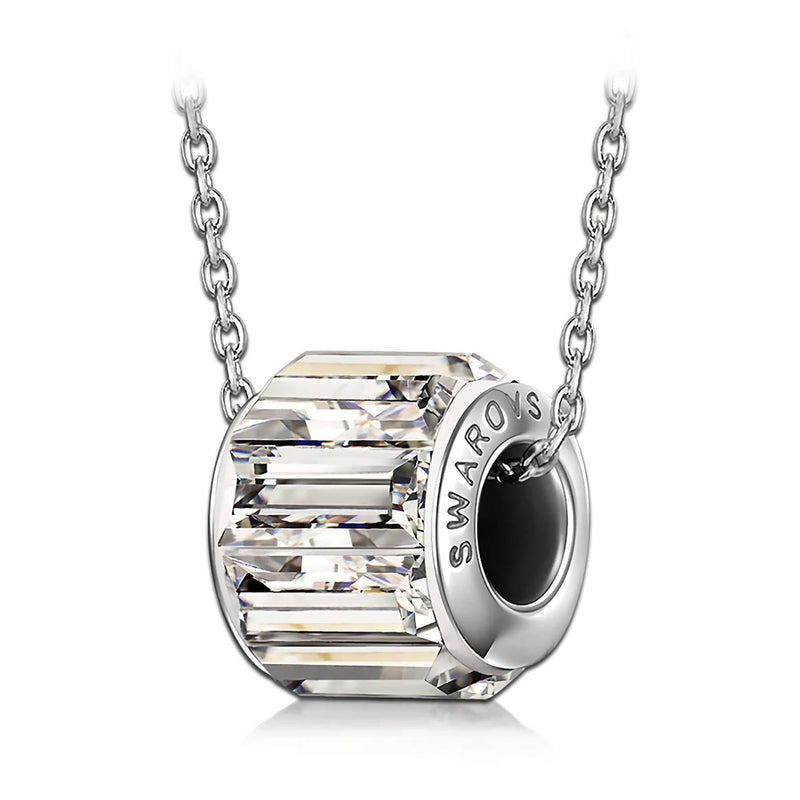 [Australia] - Alex Perry Christmas Jewelry Gifts Necklace for Women, ✦Rotating Elf✦ Bead Pendant Necklace 925 Sterling Silver Chain, with Crystals from Swarovski Gifts for Women Ladies Girls clear rotating bead necklace 