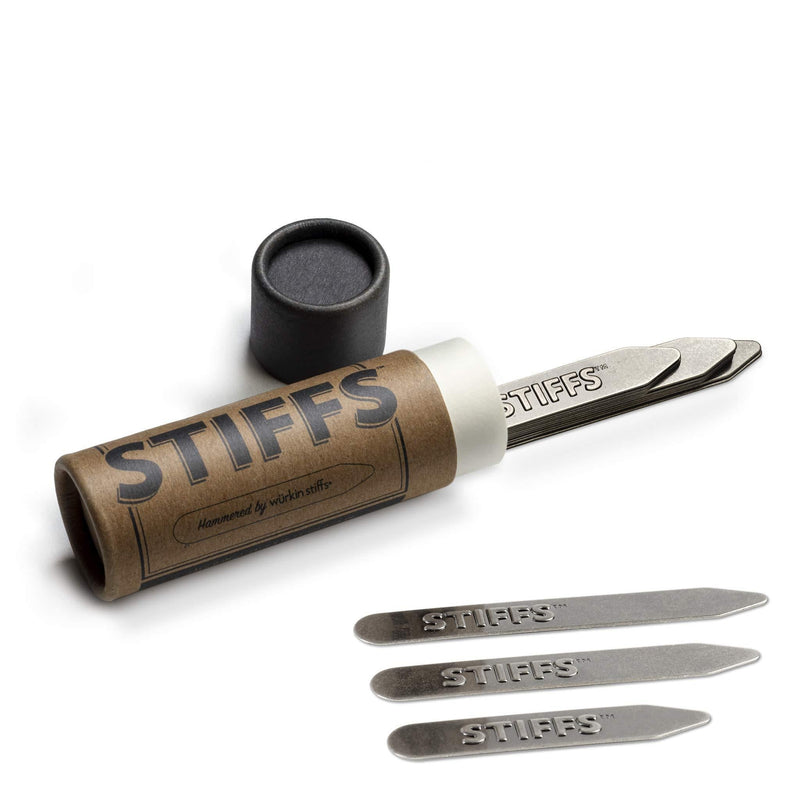 [Australia] - Stiffs by Wurkin Stiffs 10 Pack Assorted Size Brass Collar Stays 