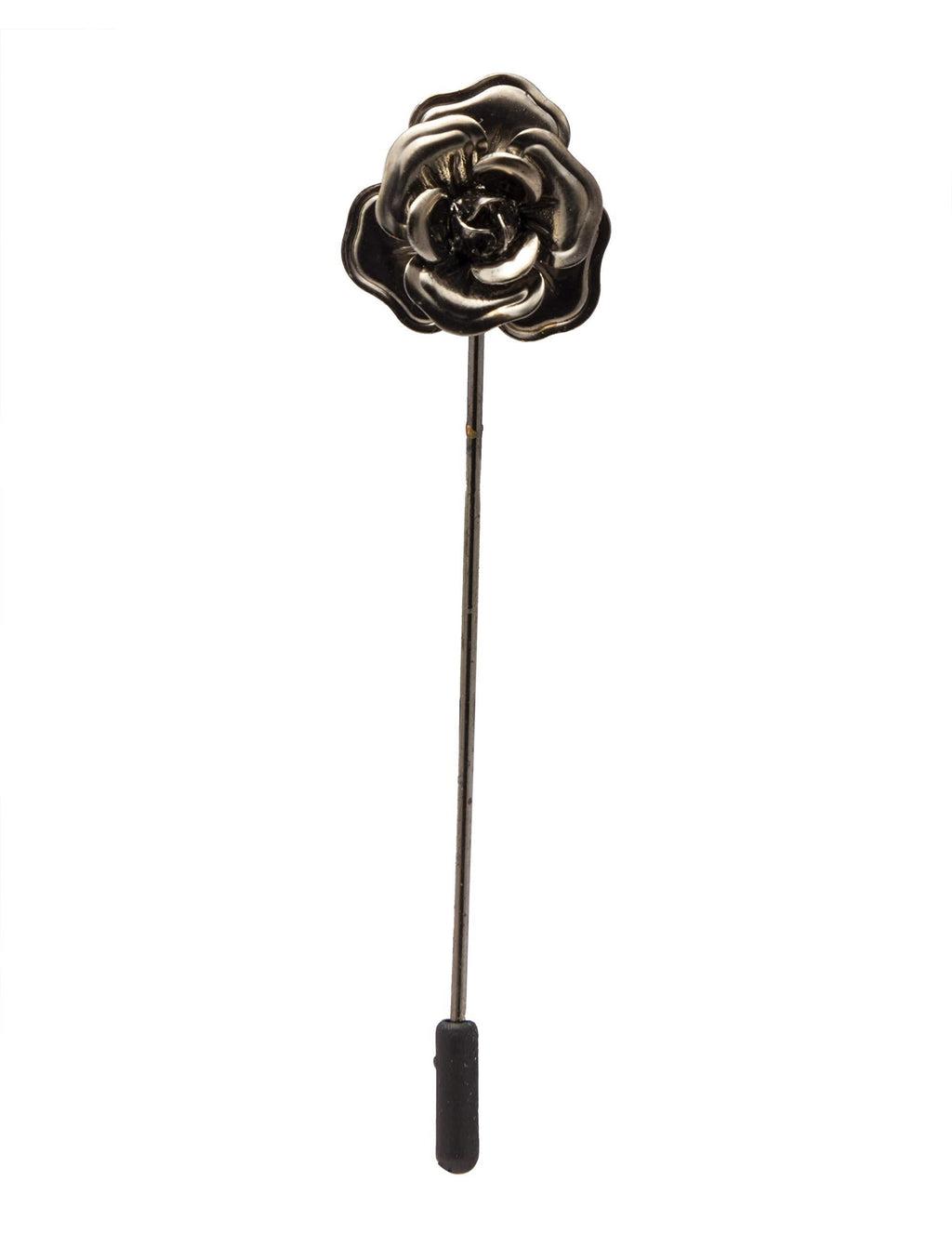 [Australia] - Knighthood Formal Black Metalic Flower Metal Men's Lapel Pin 