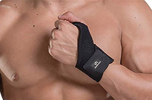 [Australia] - COPPER HEAL Adjustable Wrist Support Brace - Suitable for Both Right & Left Hands Strap Short Sleeves Wraps Medical Recovery Pain Relief Black 