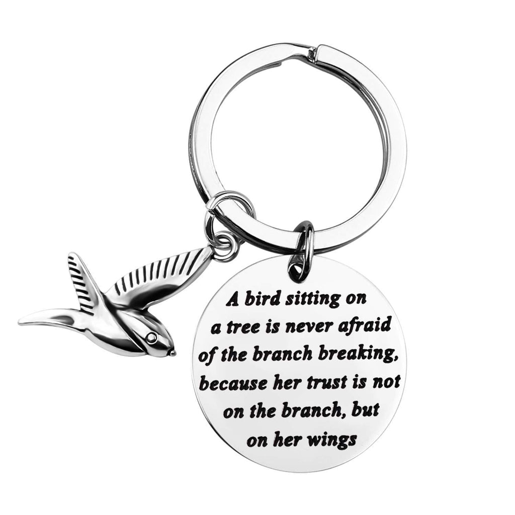 [Australia] - MAOFAED Inspiration Gift Bird Gift Bird Lover Gift Believe in Yourself Faith Gift A Bird Sitting on a Tree is Never Afraid of The Branch Breaking 
