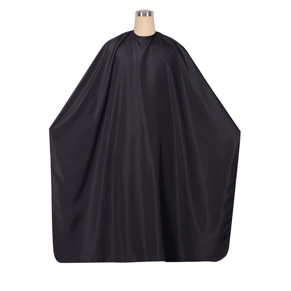 [Australia] - 1 Pcs Professional Hair Salon Cape with Adjustable Snap Closure/65x49inch Black Waterproof Hair Cutting Coloring Styling Gown, Beauty Supplies Makeup Cape Hairdressing Cape for Hair Stylist 