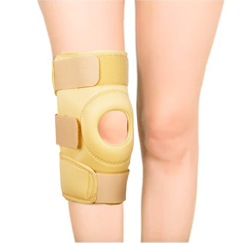 [Australia] - Wonder Care Knee Brace Support, Knee Stabilizer Support Compression muscle Joint Protection, Relieves ACL, LCL, MCL, Meniscus Tear, Arthritis, Tendonitis Pain, Adjustable Bi-Directional Straps - Large L(19.6-22") 