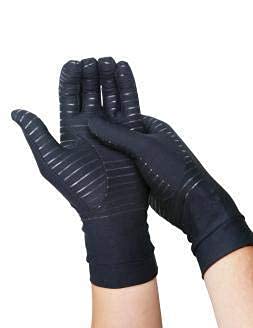 [Australia] - COPPER HEAL Arthritis Compression Full Gloves Rheumatoid Carpal Tunnel Glove Pains Hands Support finger joint L 