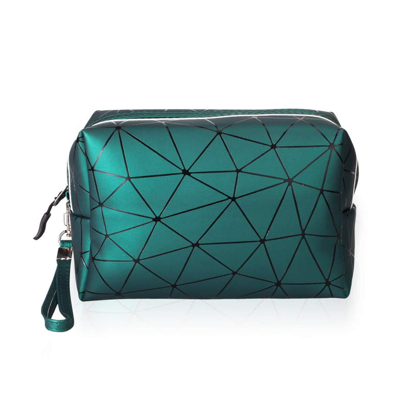 [Australia] - Makeup Bag, Waterproof PU Travel Toiletry Bag Large Capacity Cosmetic Bag Pouch Handy Organizer for Women Girls (Green) Green 