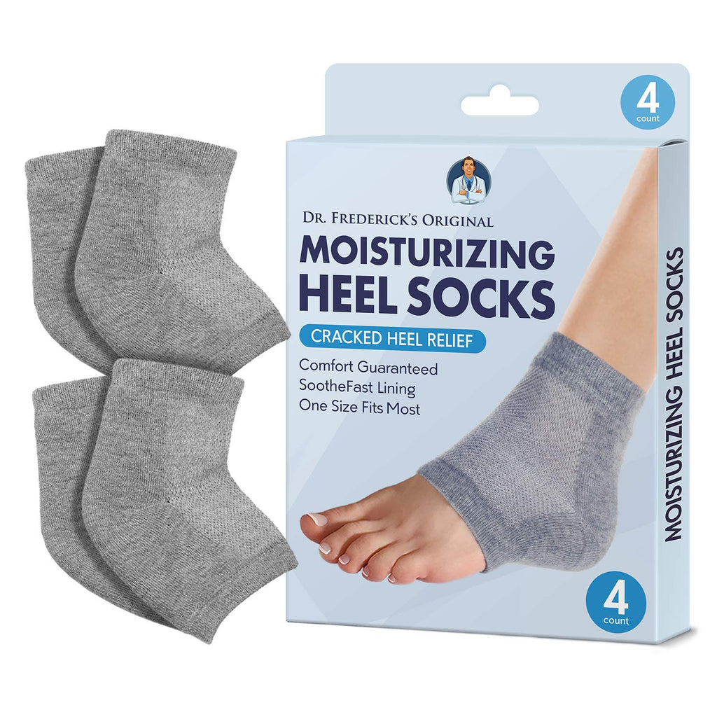 [Australia] - Dr. Frederick's Original Moisturizing Heel Socks for Cracked Heel Treatment - 2 Pairs - Stop Cracked Heels in Their Tracks 