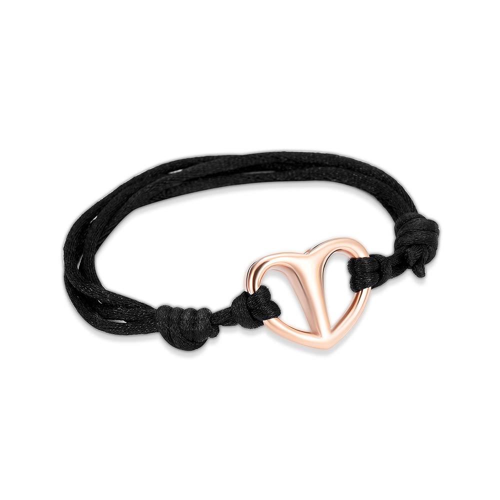 [Australia] - Cremation Bracelet for Ashes Mini Adjustable Cremation Urn Bracelet Bangle for Ashes Stainless Steel Keepsake Cremation Memorial Ash Jewelry Rose Gold thick rope 