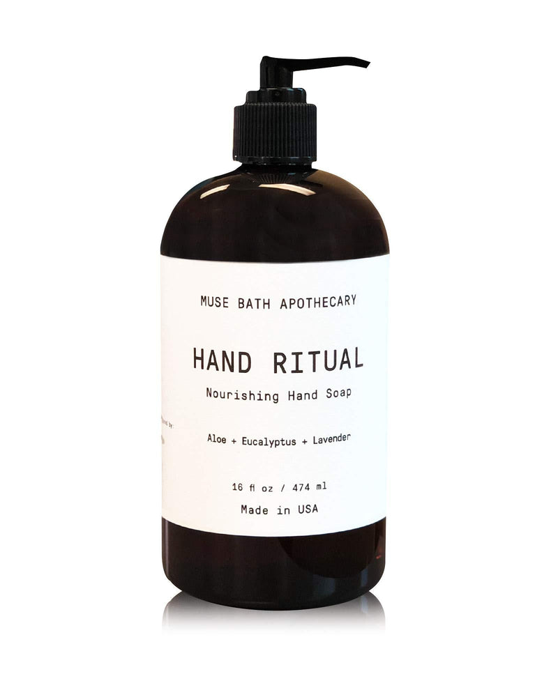 [Australia] - Muse Bath Apothecary Hand Ritual - Aromatic and Nourishing Hand Soap, 16 oz, Infused with Natural Essential Oils - Aloe + Eucalyptus + Lavender 16 Fl Oz (Pack of 1) 