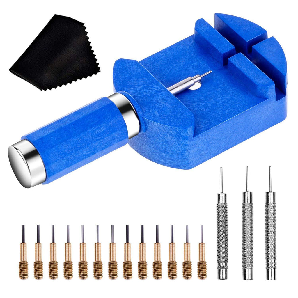 [Australia] - Watch Link Removal Tool Kit, Cridoz Watch Band Tool Chain Link Pin Remover with 12pcs Replacement Pins and 3pcs Pin Punches for Watch Bracelet Sizing, Watch Strap Adjustment and Watch Repair 