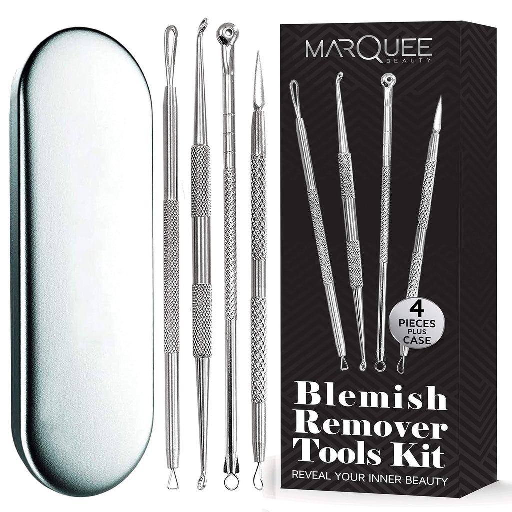 [Australia] - Blackhead, Whitehead, Pimple, Zit Remover Kit, Comedone Extractor Tool Treatment Skin Blemish and Acne Scar Removal 4-piece 