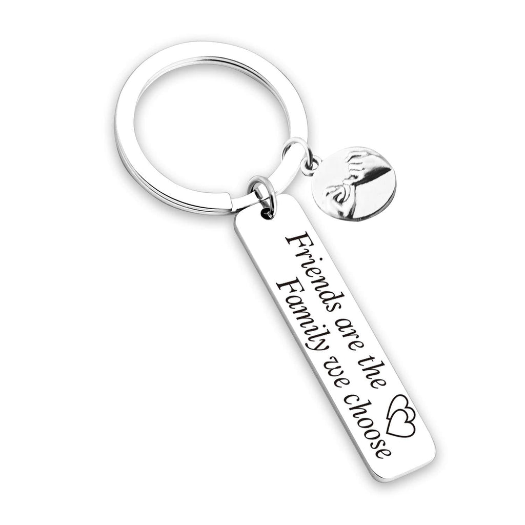 [Australia] - EIGSO Best Friend Keychain Friends are The Family We Choose BFF Gift Inspirational Gifts Long Distance Friendship Gift Friendship Gift KN-FriendsareThe701 