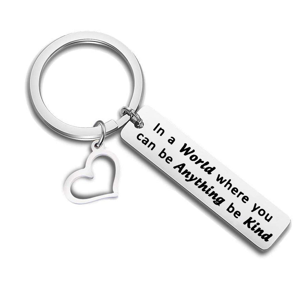 [Australia] - CENWA Kindness Gift Anti Bullying Awareness Gift in A World Where You Can Be Anything Be Kind Keychain Anti-Bullying Motivational Gift School Motto 