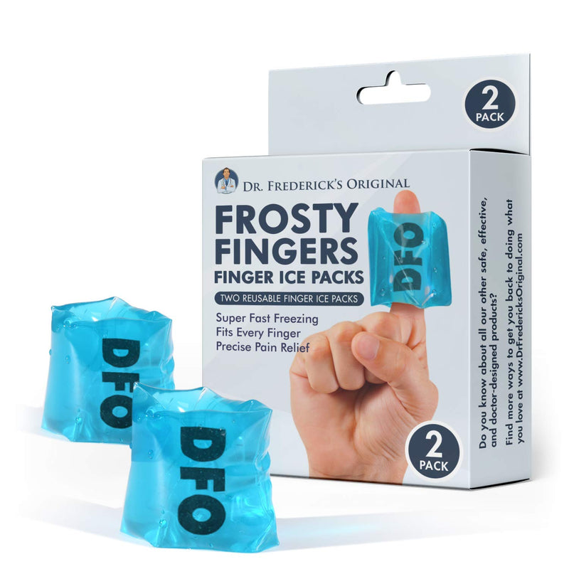 [Australia] - Dr. Frederick's Original Frosty Fingers - 2 Ice Packs for Fingers, Thumbs & Toes - Fast-Freezing & Reusable - for Injuries, Arthritis, & Chronic Pain 