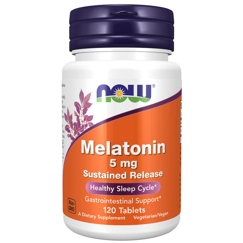 [Australia] - NOW Supplements, Melatonin 5 mg, Sustained Release, Formulated for a 4-Hour Release Period, 120 Tablets 