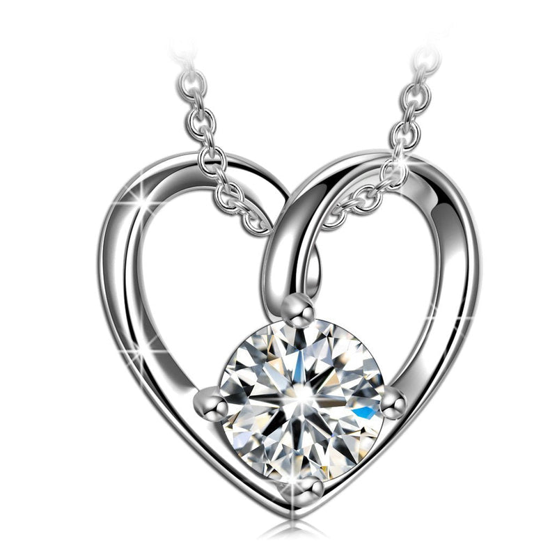 [Australia] - ANGEL NINA Gifts for Women Christmas 925 Sterling Silver Cupid Arrow Heart Pendant Necklace with Cubic Zirconia Jewelry for Women Girls Gifts for Her with Gifts Box Cupid Arrow Necklace 