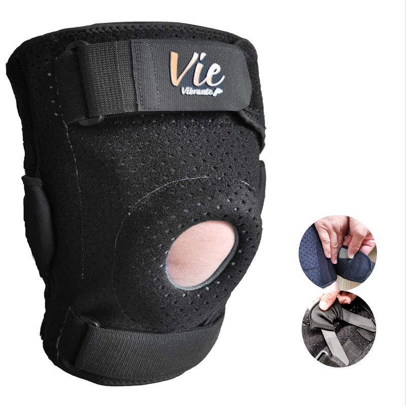 [Australia] - Hinged Knee Brace Plus Size - Front Closing, Exclusively Designed for Plus Size Men and Women- Vievibrante Size 3(Gray): fits 28.5''-33'' Thigh Circ. Gray 