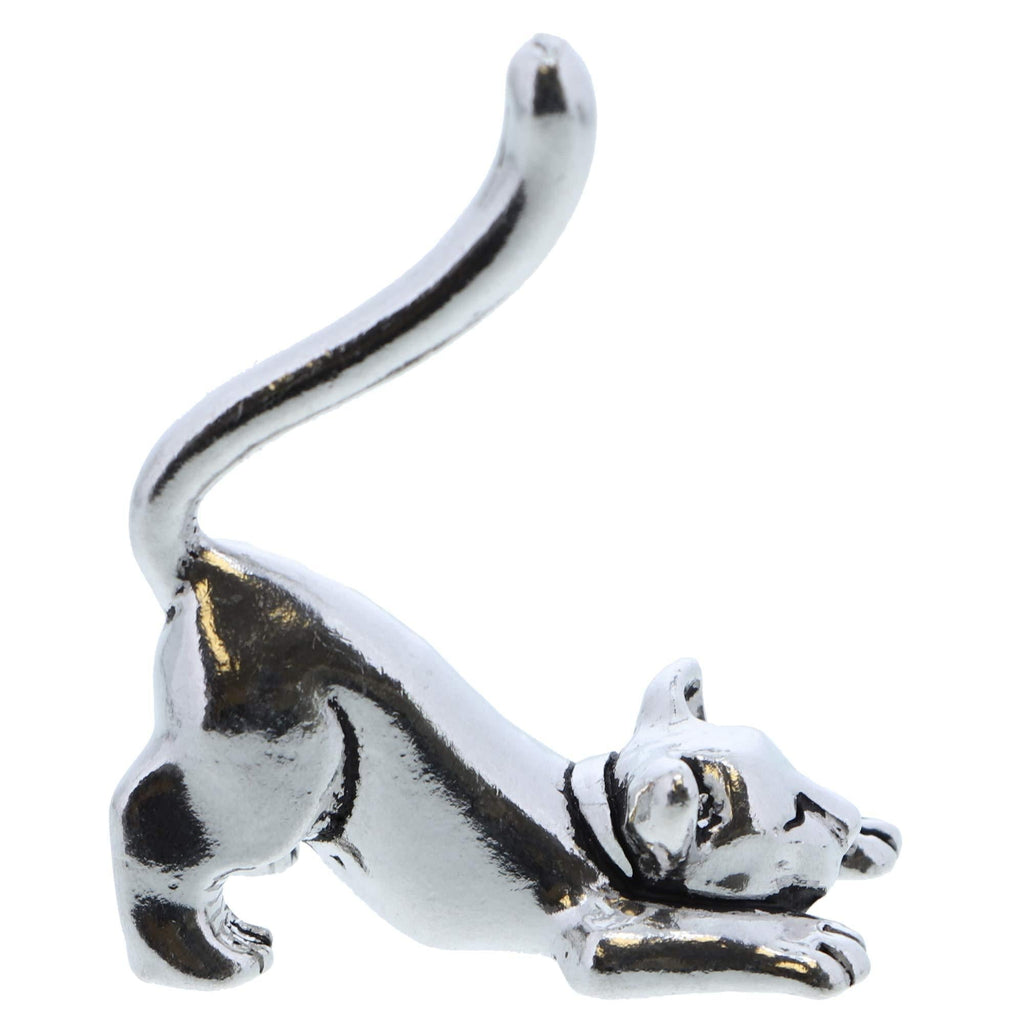 [Australia] - Adorable Miniature Animal Pewter Ring Holder Jewelry Tray Pewter - Cat 