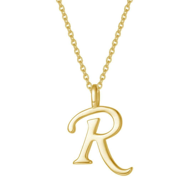 [Australia] - MOMOL Initial Pendant Necklace, 18K Gold Plated Stainless Steel High Polished Letter Necklace Delicate Personalized Monogram Name Necklace for Women Girls R 