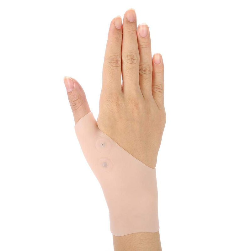 [Australia] - Gel Wrist Thumb Support - Magnetic Silicone Gel Glove Protector for Carpal Tunnel, Hand Tendonitis, Typing, Arthritis, Osteoarthritis & Rheumatoid Arthritis(Skin Tone) Skin Tone 